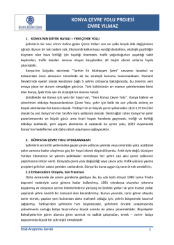 konya &ccedil;evre yolu projesi