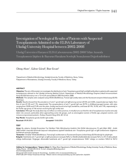 Full Text (PDF) - Turkiye Parazitol Derg.