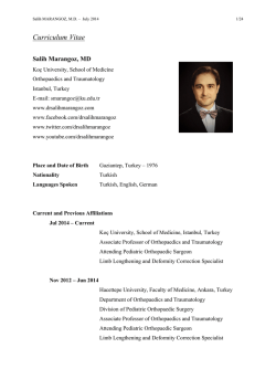 Curriculum Vitae - School of Medicine