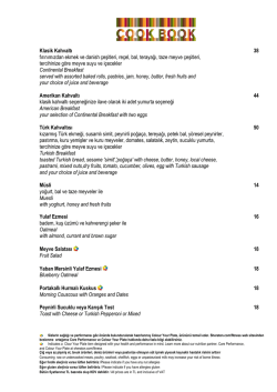 Klasik Kahvaltı 38 fırınımızdan ekmek ve danish &ccedil;eşitleri, re&ccedil;el, bal