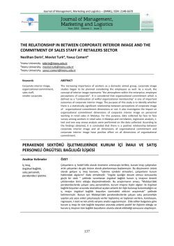 the relatıonshıp ın between corporate ınterıor ımage