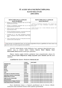 Sınavsız İkinci Diploma Kayıt Kılavuzu