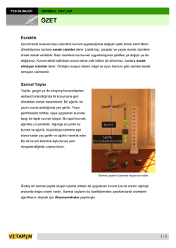 Esneklik Sarmal Yaylar