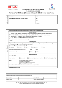 Universal Test Makinası (Shimadzu Autograph 250 kN