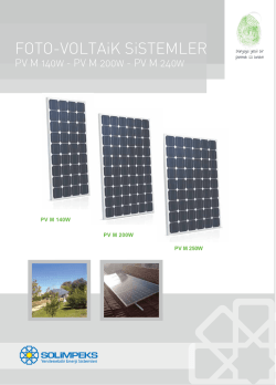 Foto Voltaik &ndash; PV M 140W &ndash; PV M 200W
