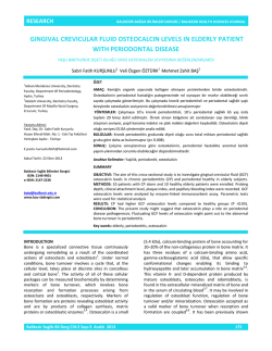gingival crevicular fluid osteocalcin levels in elderly