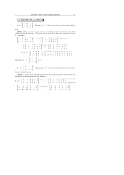 21 Mat 201 Lineer Cebir Çalışma Soruları 1.3