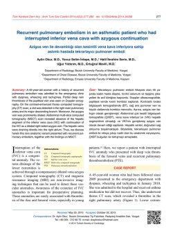 Recurrent pulmonary embolism in an asthmatic patient who had