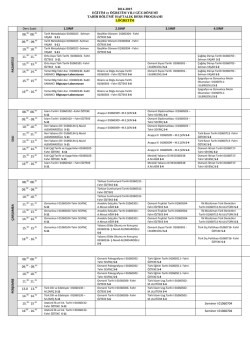 2014-2015 EĞİTİM ve &Ouml;ĞRETİM YILI G&Uuml;Z D&Ouml;NEMİ TARİH