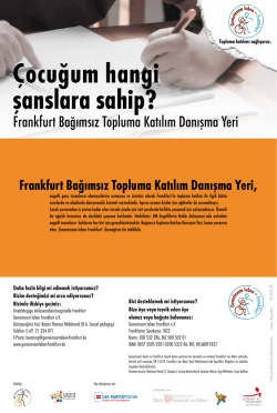 &Ccedil;ocuğum hangi şanslara sahip? - Gemeinsam leben Frankfurt eV