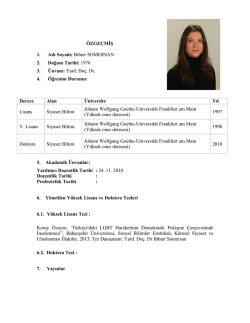 Yrd.Doç.Dr.Bihter SOMERSAN