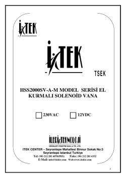 hss2000sv-am model serisi el kurmalı solenoid vana