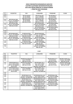 d&uuml;zce &uuml;niversitesi m&uuml;hendislik fak&uuml;ltesi elektrik