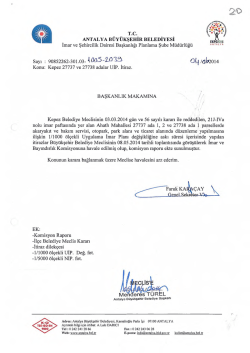 G&uuml;ndemin 20.Maddesi - Antalya Belediyesi