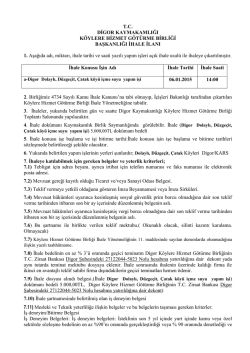 T.C. DİGOR KAYMAKAMLIĞI K&Ouml;YLERE HİZMET G&Ouml;T&Uuml;RME