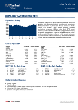 g&uuml;nl&uuml;k yatırım b&uuml;lteni