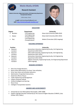 Metin Mutlu AYDIN - Akdeniz &Uuml;niversitesi