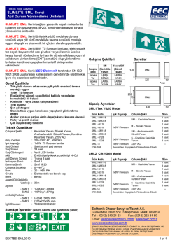 Slimlite SML serisi acil yönlendirme armatürleri