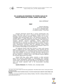 DİL &Ccedil;ALIŞMALARI EKSENİNDE &ldquo;NE Y&Uuml;Z&Uuml;ĞE