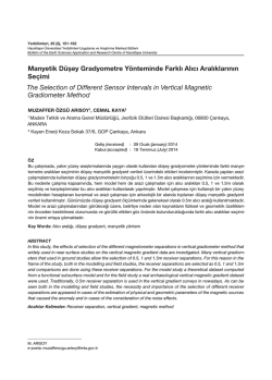 Makale - Yer Bilimleri - Hacettepe &Uuml;niversitesi