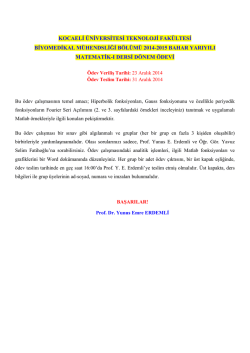 kocaeli &uuml;niversitesi teknoloji fak&uuml;ltesi biyomedikal m&uuml;hendsliği