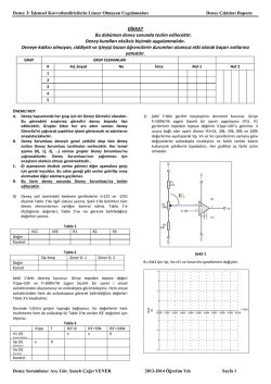 DİKKAT Bu dok&uuml;man deney sonunda teslim edilecektir. Deney