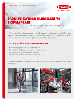 fronıus kaynak elbiseleri ve ekipmanları