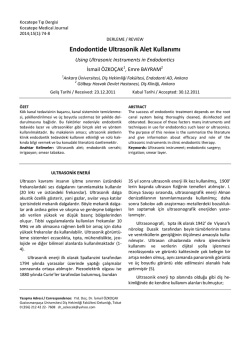 Endodontide Ultrasonik Alet Kullanımı