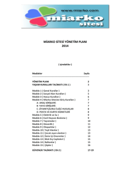 Miarko Sitesi Y&ouml;netim Planı i&ccedil;in tıklayınız