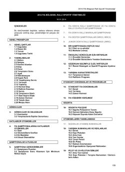 FIA B&ouml;lgesel Ralli Sportif Y&ouml;netmeliği