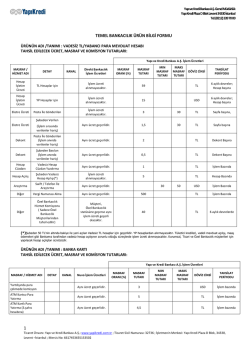 1 temel bankacılık &uuml;r&uuml;n bilgi formu