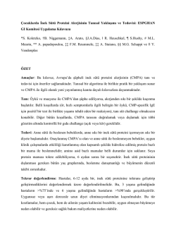 İnek S&uuml;t&uuml; Proteini Alerjisi ESPGHAN Kılavuzu