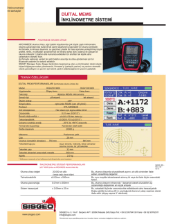 DİJİTAL MEMS İNKLİNOMETRE SİSTEMİ