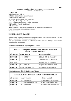 2014-2015 uygulama esasları