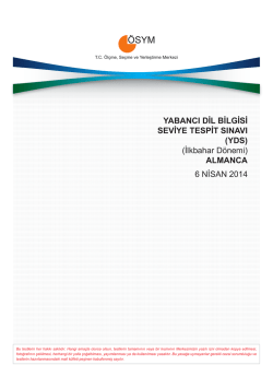 ALMANCA 6 NİSAN 2014