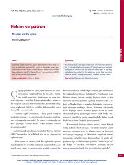 PDF İndir - T&uuml;rkiye Aile Hekimliği Dergisi