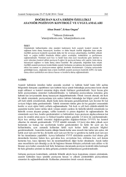 doğrudan kata erişim &ouml;zellikli asans&ouml;r pozisyon kontrol&uuml; ve