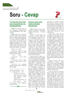 Soru - Cevap - Bursa SMMM Odası