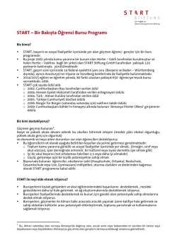 START – Bir Bakışta Öğrenci Bursu Programı - START
