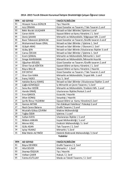 2014 -2015 Tercih D&ouml;nemi Kurumsal İletişim Direkt&ouml;rl&uuml;ğ&uuml; &Ccedil;alışan