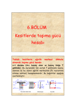 6.B&Ouml;L&Uuml;M Kesitlerde taşıma g&uuml;c&uuml; hesabı