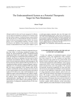 The Endocannabinoid System as a Potential