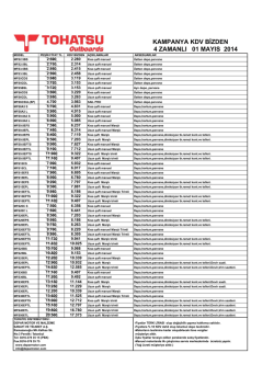 4 zamanlı tohatsu mayıs 2014