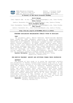 NWSA-Education Sciences Status : Original Study ISSN: 1306-3111