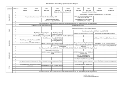 2014-2015 G&uuml;z D&ouml;nemi Kimya &Ouml;ğretmenliği Ders Programı 1 2 3 4