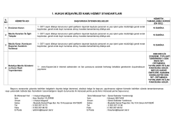 Kamu Hiz.Standartları - Kayseri B&uuml;y&uuml;kşehir Belediyesi