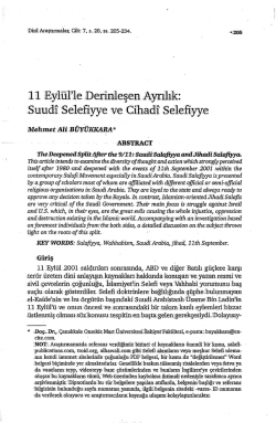 Suudi Selefiye ve Cihadi Selefiyye (Memet Ali Büyükkara – 2004)