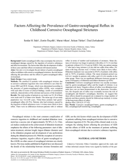 Factors Affecting the Prevalence of Gastro
