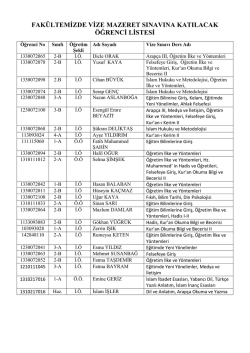 Liste İ&ccedil;in Tıklaynız