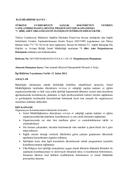 ilişkiler ve Avrupa Birliği Genel M&uuml;d&uuml;rl&uuml;ğ&uuml; Alınacak Danışman Sayısı
